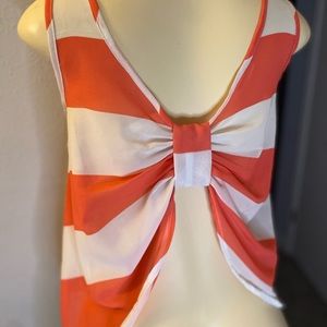 Small pink and white striped top